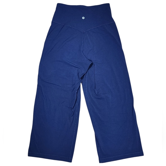 Lululemon Align High Rise Wide Leg Crop 23"  Womens 6 True Navy - Picture 4 of 11